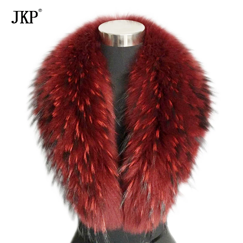 Winter New Natural Raccoon Fur Scarves Warm Raccoon Fur Collar For Women High Quality  Female Neck Cap Shawls and Scarves