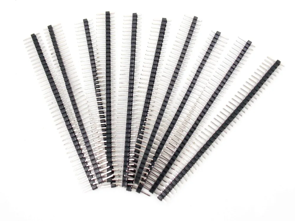 10 stks 40 Pin 1x40 Rij Man 2.54 Breekbare Pin Header Connector Strip