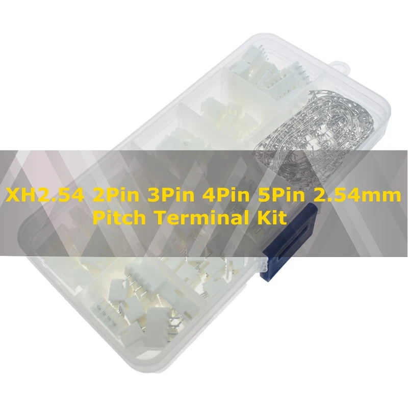 230Pcs XH2.54 2P 3P 4P 5 Pin 2.54mm Pitch Terminal Kit / Housing / Pin Header JST Connector Wire Connectors Adaptor XH Kits TJC3