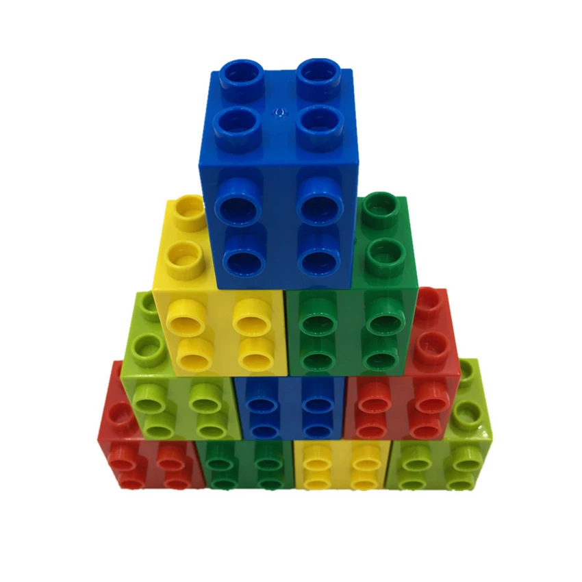 Big Size DIY Building Blocks Sided Figures Bricks 2x2Dot 8PCS Educational Creative Toys for Children Compatible With Brands