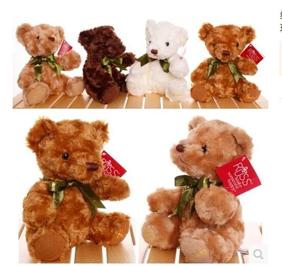 about 20cm lovely teddy bear plush toy one lot / 8 pieces toys, birthday , activity gift , Christmas gift w4539