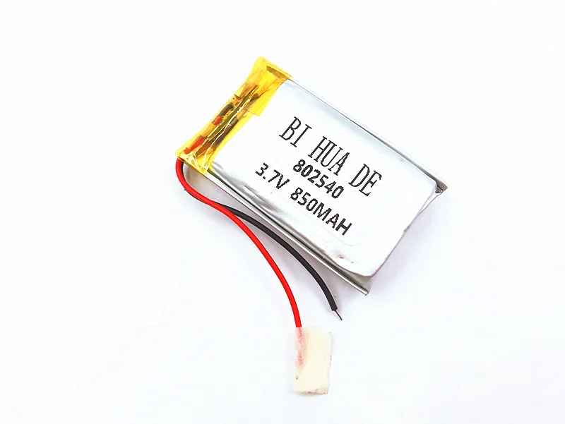 3.7v baterie litowo-jonowe 3 7v pakiet 3.7V bateria litowo-polimerowa 802540 082540 850MAH dla GPS MP3 MP4 MP5 LED Light