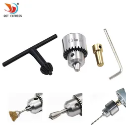 Hot Electric Drill Grinding Mini Drill Chuck Key Keyless Drill Chucks 0.3-4mm Capacity Range W/ 3.17mm Shaft Connecting Rod