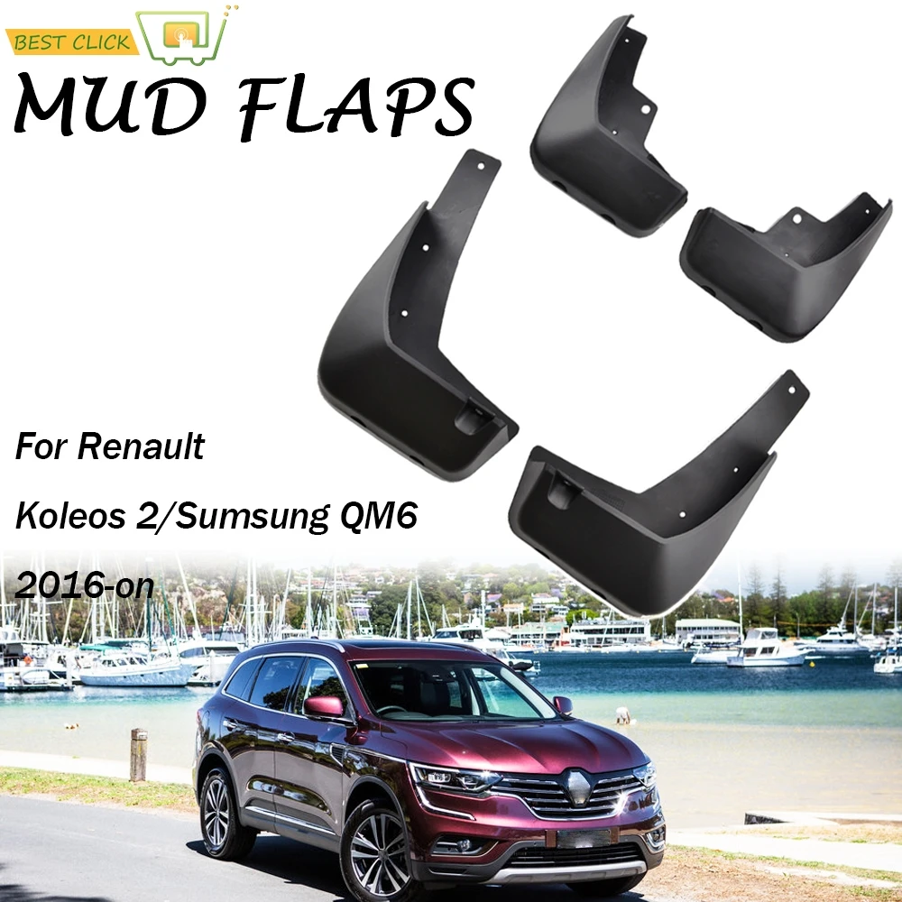 

Set Molded Mud Flaps For Renualt Koleos II 2016-on Mudflaps Splash Guards Mud Flap Mudguards Fender Front Rear Sumsung QM6