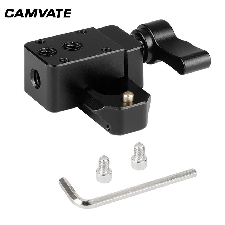 CAMVATE Set di morsetti e binari NATO a sgancio rapido per accessori per gabbie per fotocamera DSLR Maniglia per monitor con braccio magico Supporto per microfono per luce video