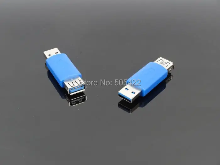 

500PCS/LOT USB 3.0 Male to Female Adapter Connector Converter Superspeed USB 3.0 FM Adapter Wholesale