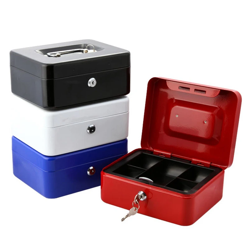 Ne Mini Draagbare Beveiliging Kluis Geld Sieraden Storage Collection Box Voor Home School Office Met Compartiment Lade Lockablexs