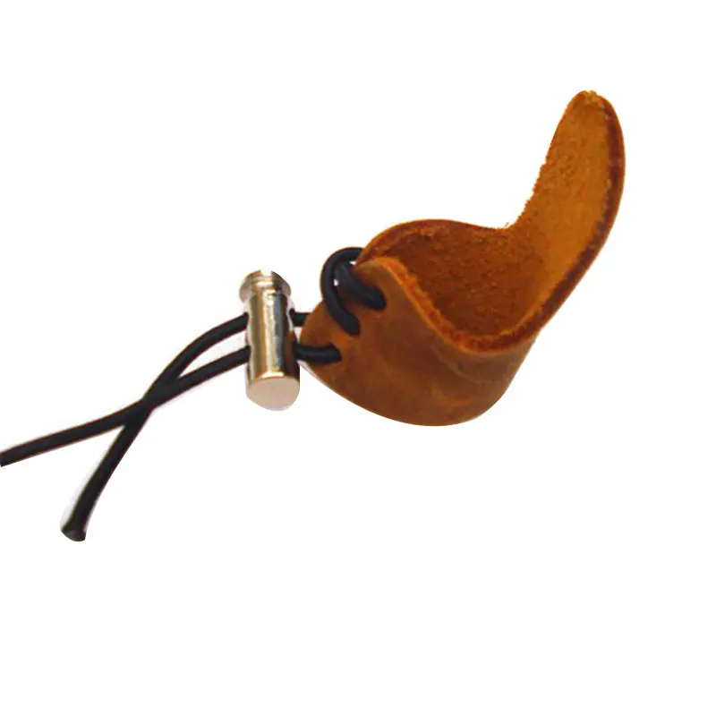 1pcs Hunting Cowhide Archery Bolts, Thumb, Finger Guard, Adjustable Arrow Protector, Fit Compound Bow