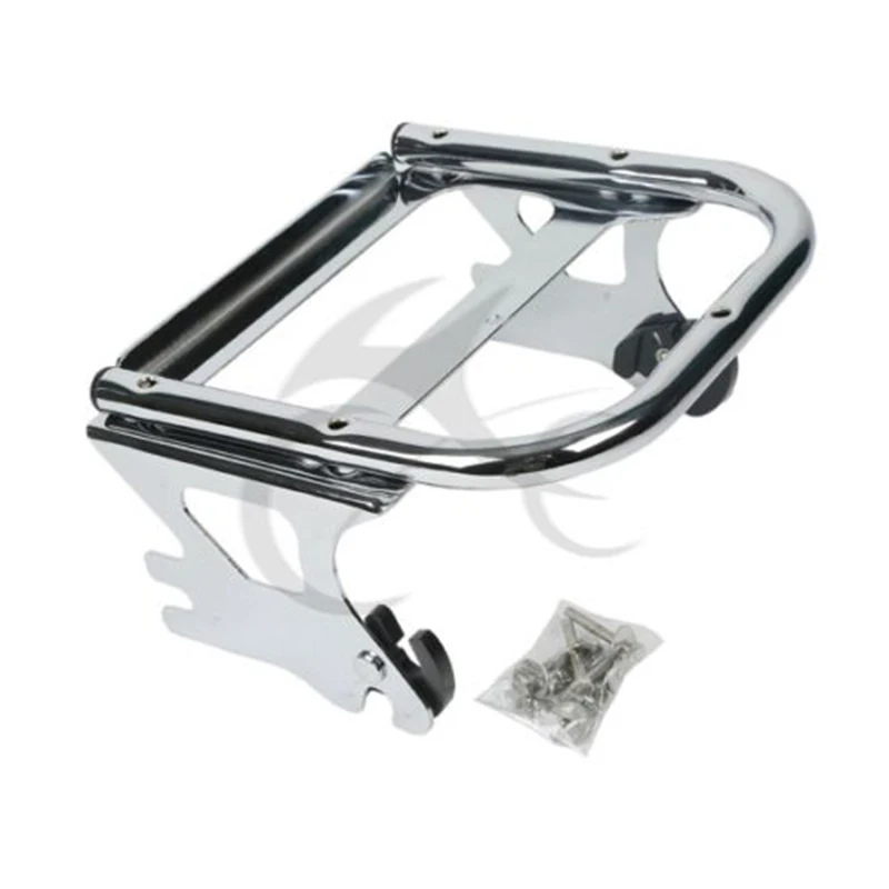 Motorcycle Detachable 2-Up Mounting Luggage Rack Kit For Harley Tour Pak Touring Road King Road Glide Street Glide 1997-2008