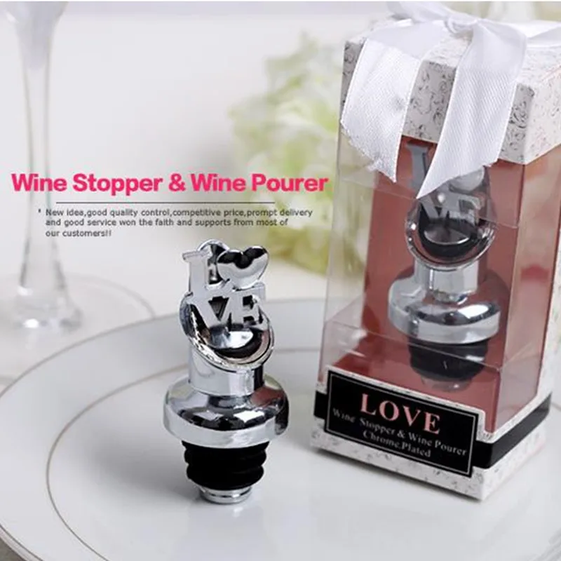 

"LOVE" Wine plug and pouring suit bottle Stopper 100box /lotWedding Favors and gift