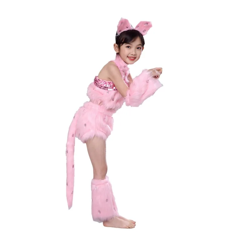 Cosplay chat sexy pour filles, danse animal, Halloween, 4 couleurs, 303