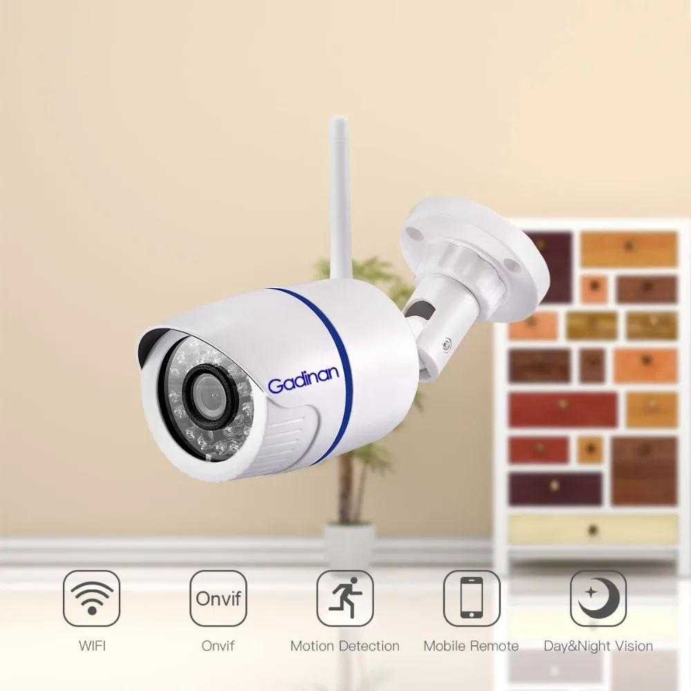 Gadinan HD 1080P Home Security IP Camera Audio Wireless Mini Bullet Camera Night Vision CCTV WiFi Camera Motion Detection iCsee