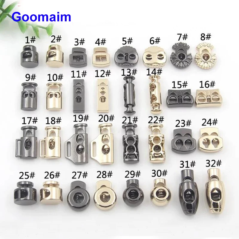 High Grade Metal Cord End Shoelace Fittings, Coat Rope Stoppers, Slip Stop, Lock Adjustment, Overcoat, Buckle, 100 Pcs