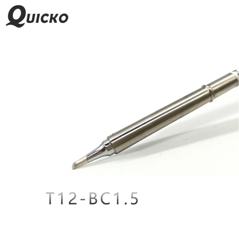 QUICKO Welding T12 Tip T12-BC1.5 Electronic Soldering Tips  Shape For T12 handle FX951 FM2028 Soldering Handle 7S melt tin