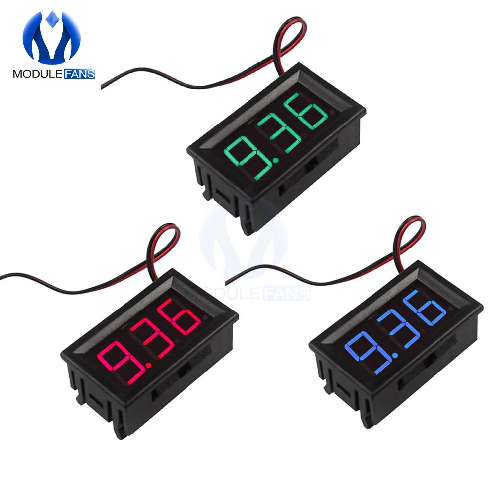 DC 5V 12V 24V 0.56" LCD Digital Voltage Meter Voltmeter Battery Capacity Tester Detector for Electronic Mobile Power Bank