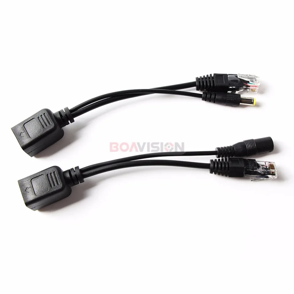 10 Paires Injecteur + Répartiteur POE RJ45 DC 12V - Adaptateur Alimentation Caméra IP Sur Ethernet