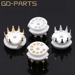 Miniature B9A 9pin Ceramic Tube Socket PCB Mount For 6DJ8 12AX7 ECC83 B339 CV492 6L13 12AU7 ECC82 12AT7 Hifi Audio Tube AMP