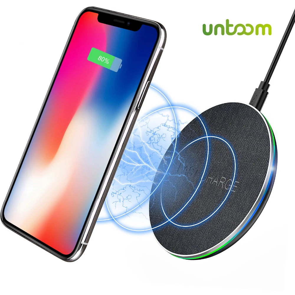 Qi Wireless Charger for iPhone X 8 8 Plus 10W Fast Wireless Charging for Samsung S9 S8 S7 Nexus5 Lumia 820 USB Quick Charger Pad