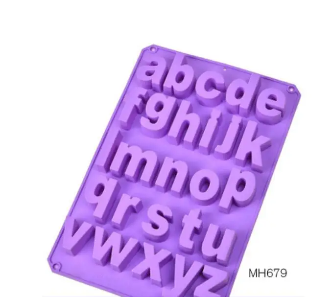 

26 small English alphabet mould chocolate mold silicone cement concrete alphabet molds fondant cake mold chocolate resin mold