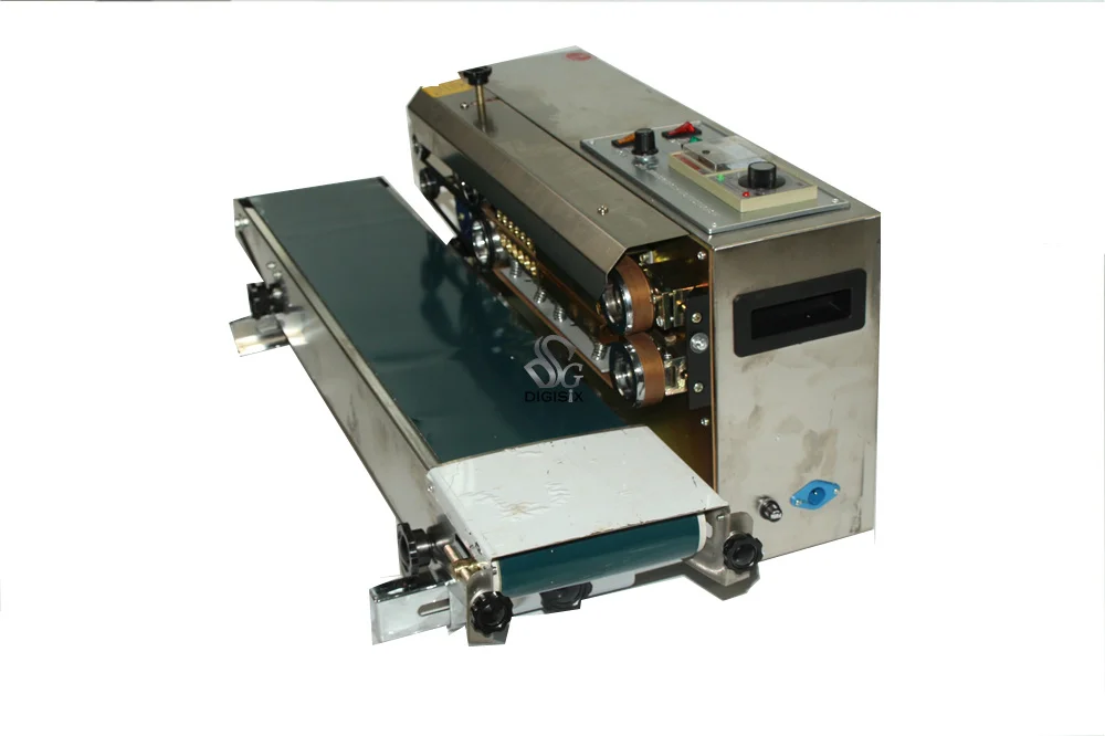 Sellador de banda continua, máquina de sellado de película de acero inoxidable, FR-900