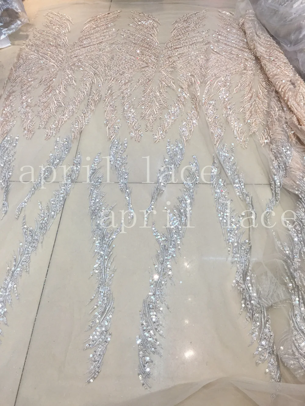 stock  jj0025#  5 yards luxury french hand made sexy  embroidery sequin net tulle mesh lace for bridal wedding dress/sawing