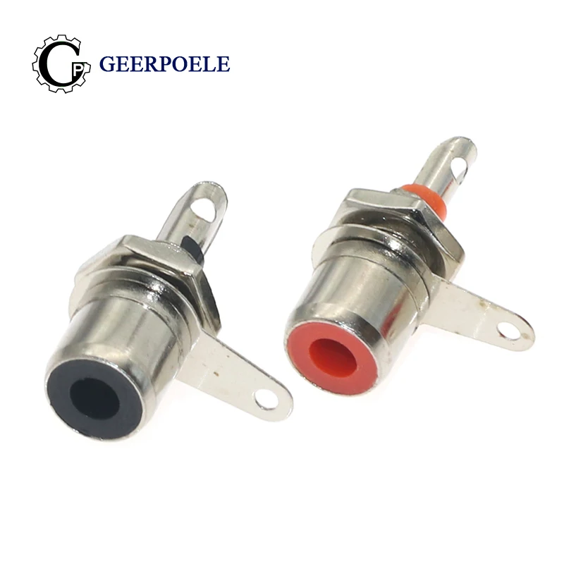 

10 pcs/lot Small RCA 512 Female Metal 36V 1A Audio Connectors Wire Connector Electrical Terminals Plug For Cable
