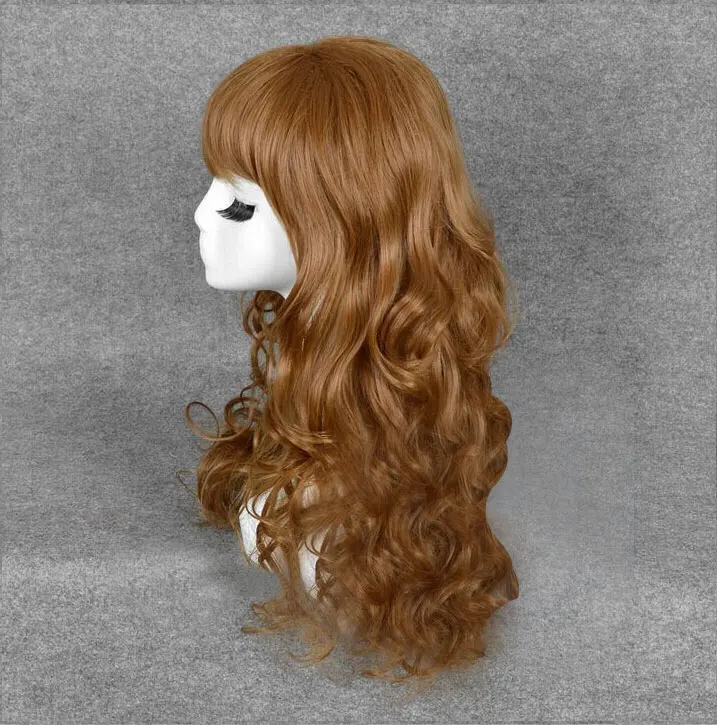 High Quality Movie Hermione Jean Granger Cosplay Wig Brown Curly Heat Resistant Synthetic Hair Cosplay Costume Wigs + Wig Cap