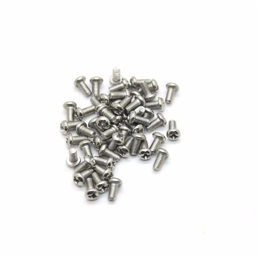 50Pcs/lot Screw M2*5 of Screws Nuts Assortment Bolts Screw Spike Round Head Screw 2mm Length 5mm High Quality CPC206