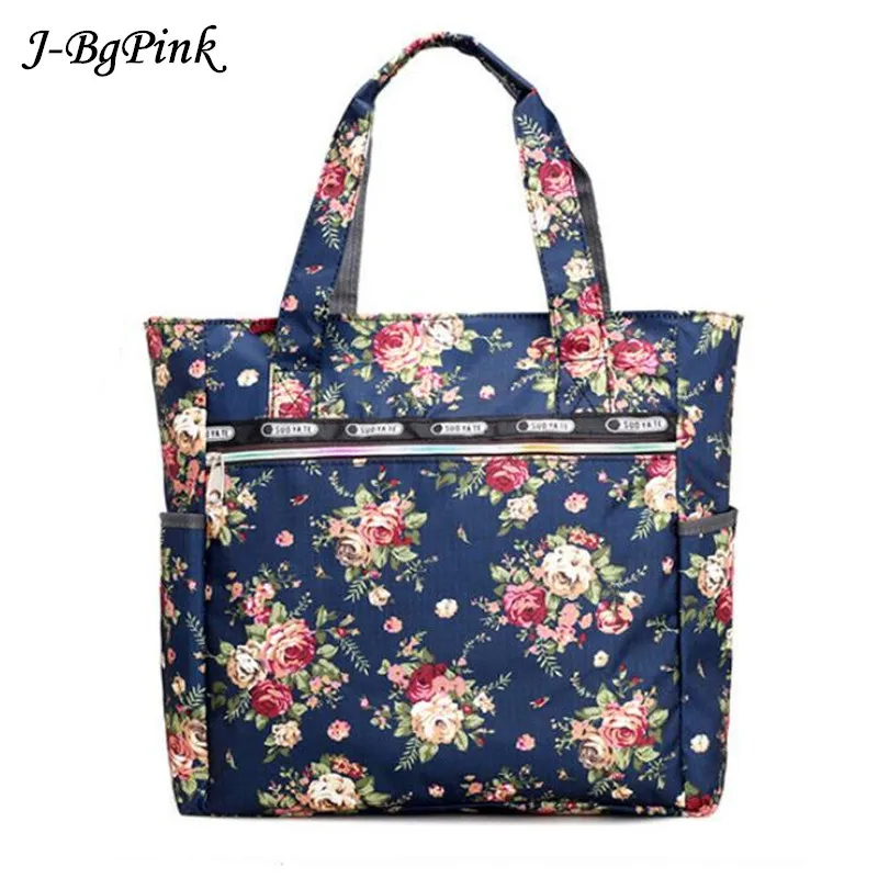 nylon Women Messenger Bags Print Floral Cross Body Shoulder Bag big Nylon Women\'s Handbag Bolsas 2022New