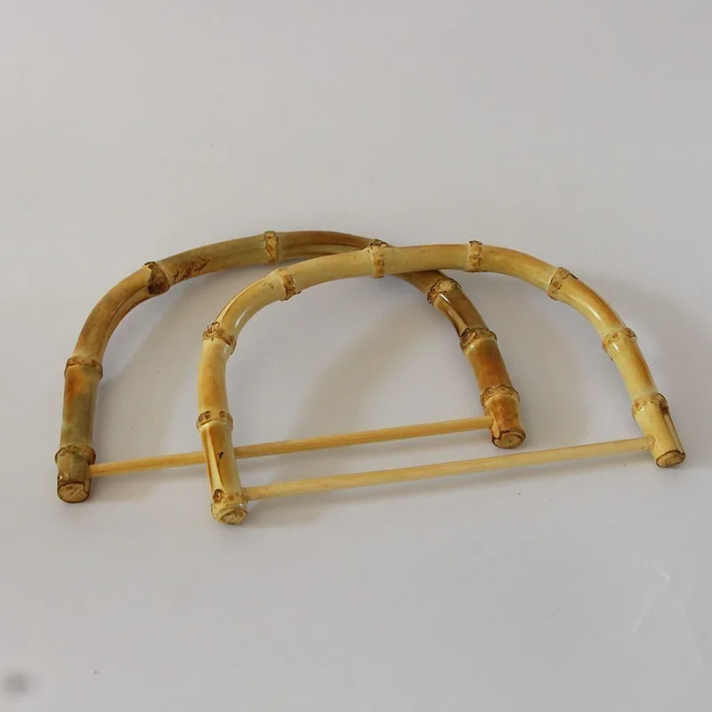 18cm Nature Bamboo Purse Hanger DIY Accessories Semi Circle Handle For Handbags Bamboo Bag Handle Handmade Bag Parts