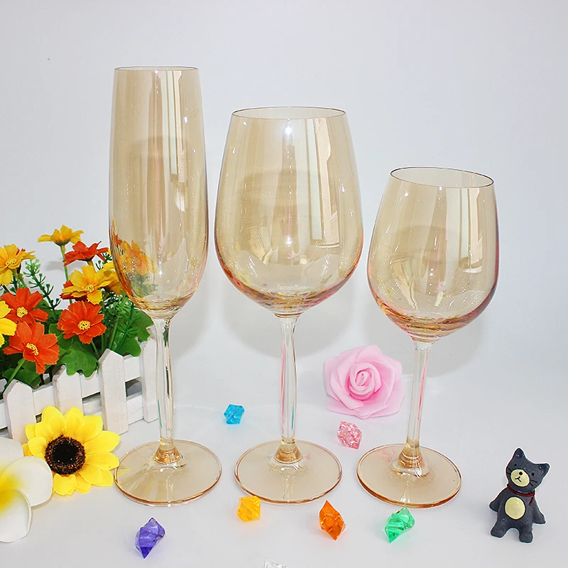 

Crystal Glass Red Wine Glass Model House Decoration Color Goblet Wine cup Champagne Glasses Goblet Barware Party Supplies