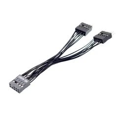 Motherboard 9Pin HD Audio 1 to 2 Port Multiplier Y Splitter Male to Female Extension Cable