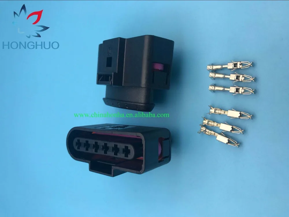 2sets 6 Pin 6 Way Female Automotive Electrical Wire Connectors 1J0 973 726 for a Mercedes Smart Car Headlamp