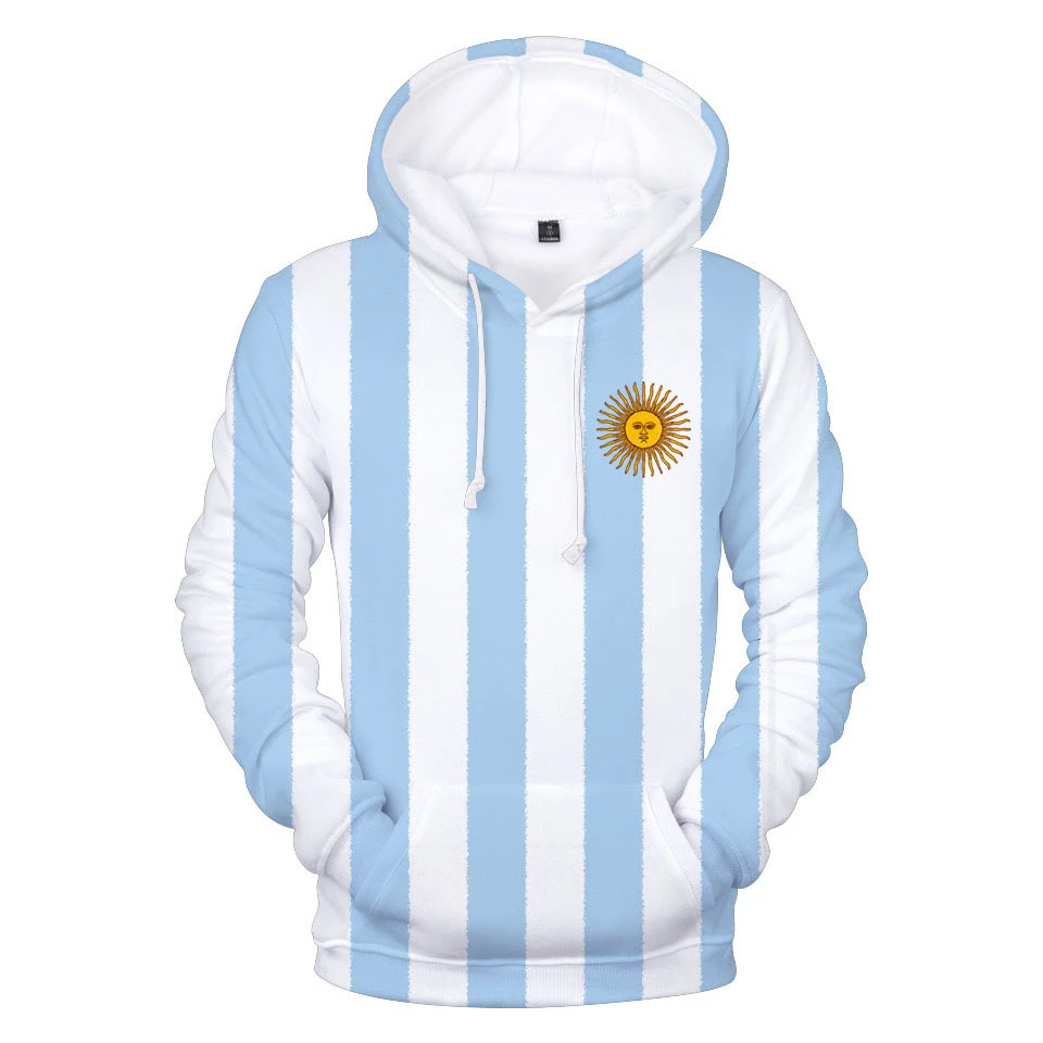 

latest fashion Argentina Flag printed 3d hoodies pullover men women Hoodie casual Long Sleeve harajuku 3D Hooded Sweatshirt tops