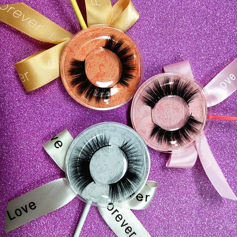 Hot Selling Seashine 10 pair Hot Style High quality Mink Eyelash With Colorful Lollipop Package Real Mink Eyelash Free Shipping