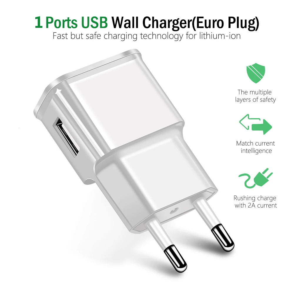 For Samsung Galaxy J8 J7 J6 J5 J4 J3 J2 J1 2A Wall Charger + 3FT Micro USB Cable For Samsung S6 S7 Edge S2 S3 S4 S5 Xiaomi