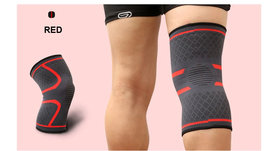 1PCS Fitness Laufen Radfahren Knie Unterstützung Hosenträger Elastische Nylon Sport Kompression Knie Pad Hülse für Basketball Volleyball – Detail 9