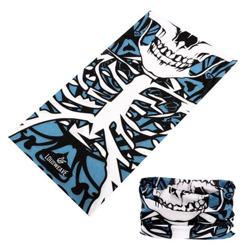 Hot Punk Men Women Multi Functional Bandana Spider Skeleton Printed Headband Seamless Magic Bandanas Tube Ring Scarf Face Mask