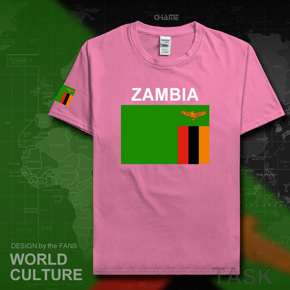 Republic of Zambia Zambian mens t shirts 2017 jerseys nation team tshirt 100% cotton t-shirt clothing tees country sporting ZMB