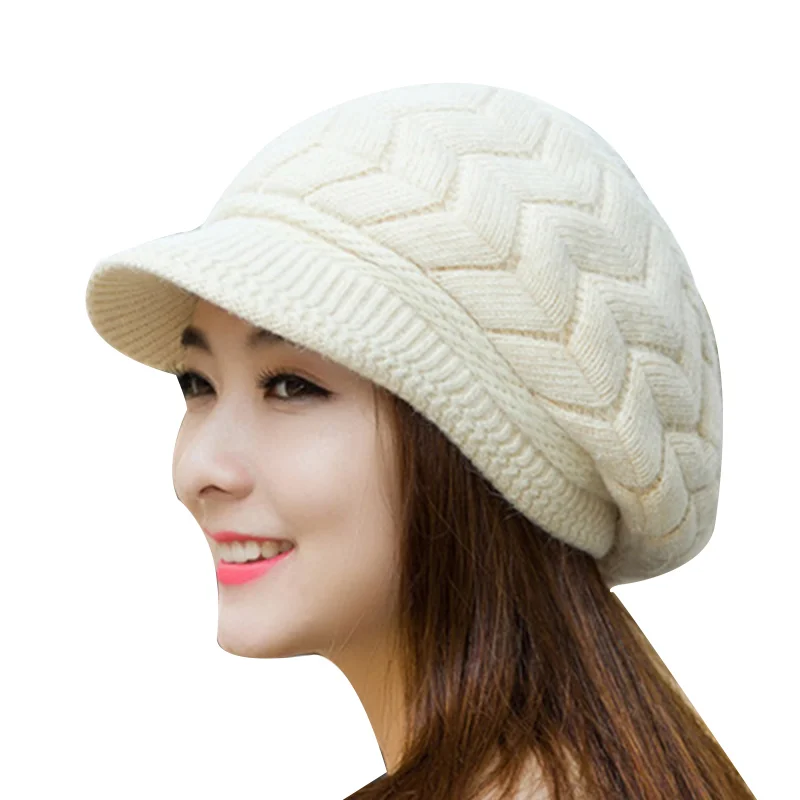 Winter Beanies Knit Women\'s Hat Winter Hats For Women Ladies Beanie Girls Skullies Caps Bonnet Femme Snapback Wool Warm Hat 2018