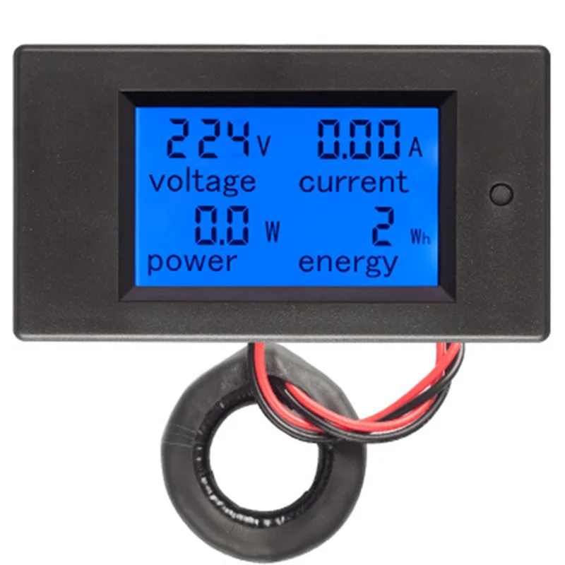 Peacefair Single Phase Digital Voltmeter AC 80-260V 100A 4IN1 Voltage Current Meter for homeuse PZEM-061 With Coil CT