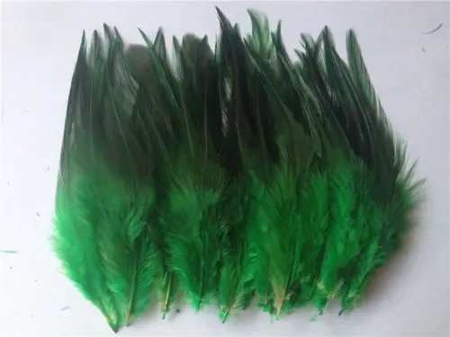 50 pcs blue pheasant feather, 10-15cm long, DIY jewelry decoration Rooster feathers