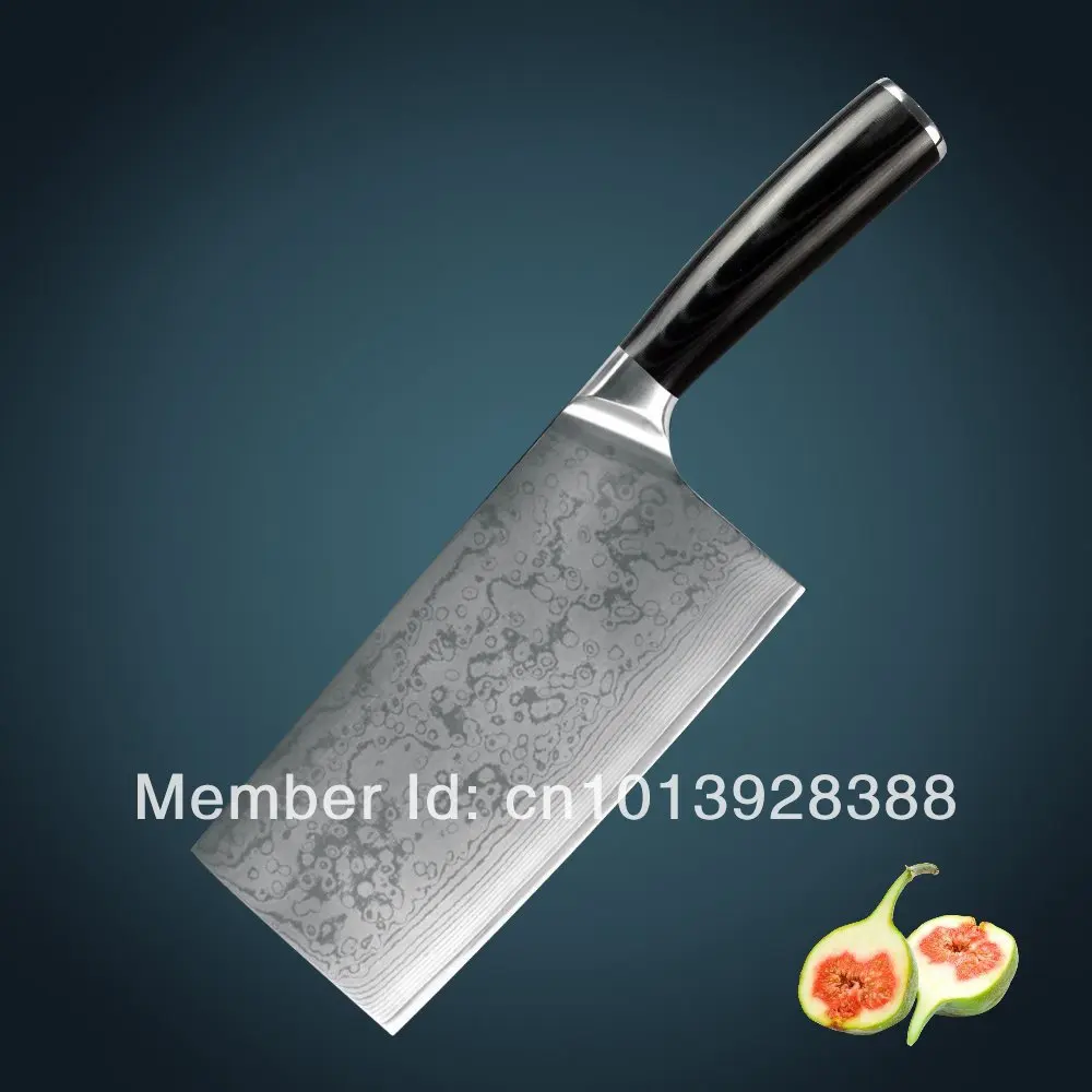 

2023 !HUIWILL luxury damascus kitchen knives Japanese VG10 steel kitchen chef cleaver slicing knife with Forged G10 handle