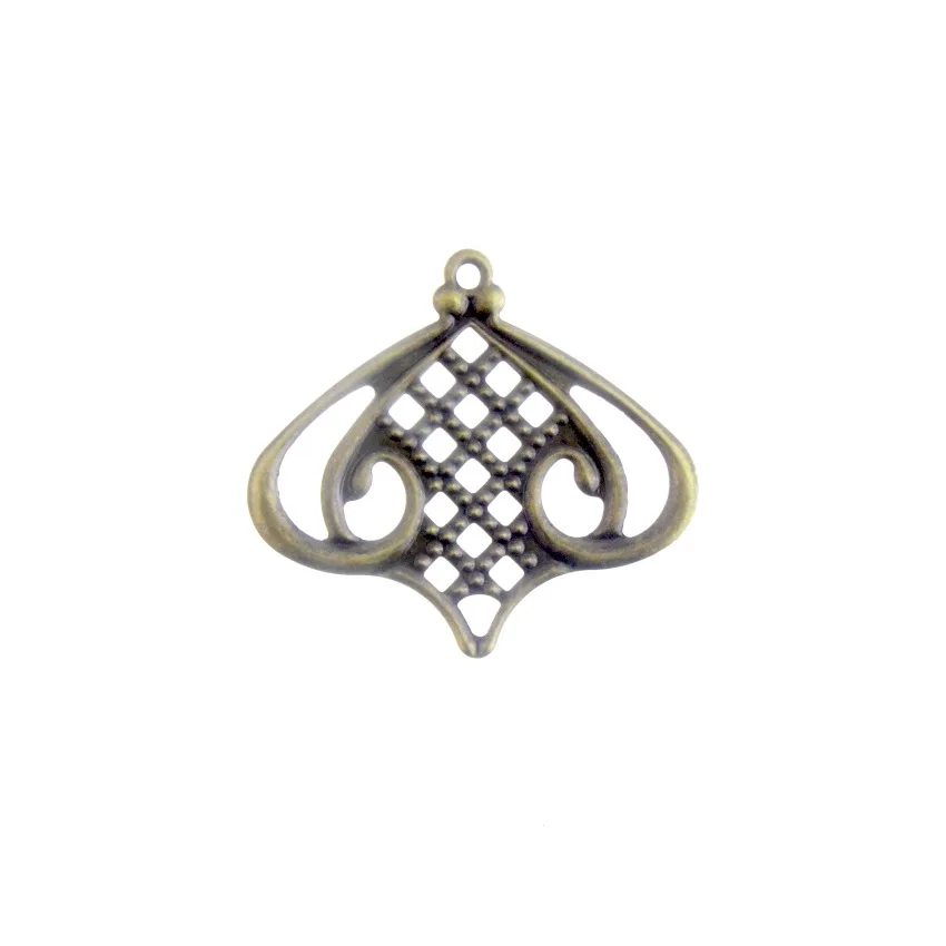 Retail 10PCS Antique Bronze Color Metal Filigree Wraps Connectors Crafts Gift Decoration DIY Jewelry Findings