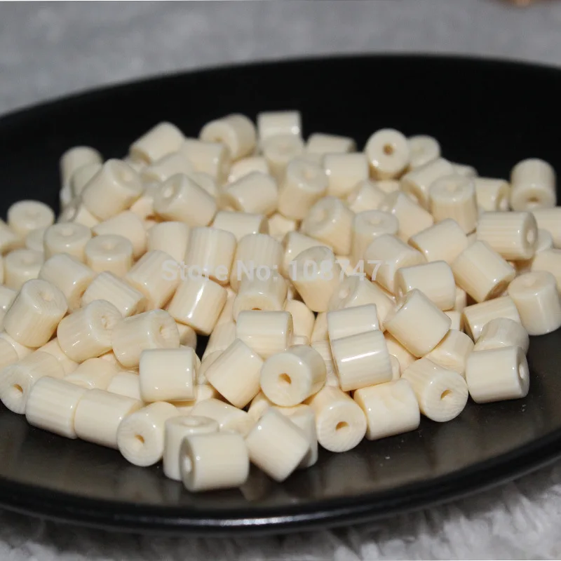 100pcs 6mmx 6mm imitation ivory cylindrical shaped beads Resin jewelry accessories