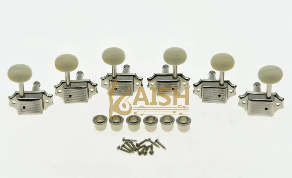 Nickel with Ivory Button 3L3R Vintage LP Guitar Tuners Guitar Tuning Keys Pegs Fits for Les Paul LP