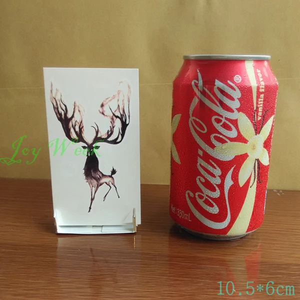 Wasserdicht Temporäre Tätowierung Aufkleber 10.5*6 cm moose deer dollar tattoo elch tatto aufkleber flash-tatoo gefälschte tattoos für männer mädchen