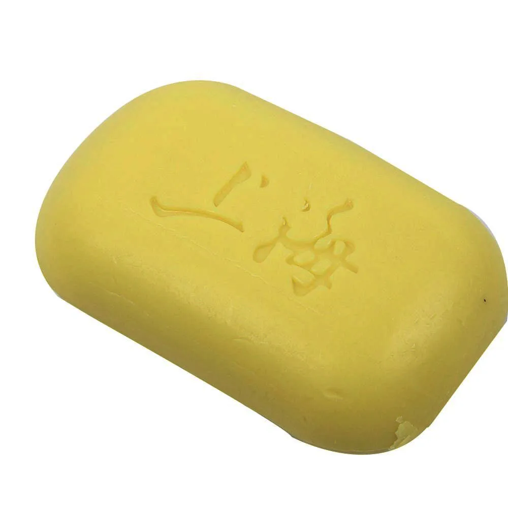 85g Shanghai Sulfur Soap 4 Skin Conditions Acne Psoriasis Seborrhea Eczema Anti Fungus Healthy Cleaner Bath Shower Accessories