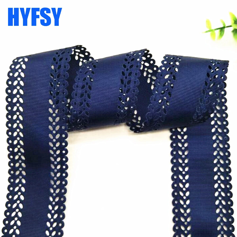 10 Yards 45mm Lace ribbon DIY handmade materials gift packaging hollow lace dress accessories Grosgrain tape solid