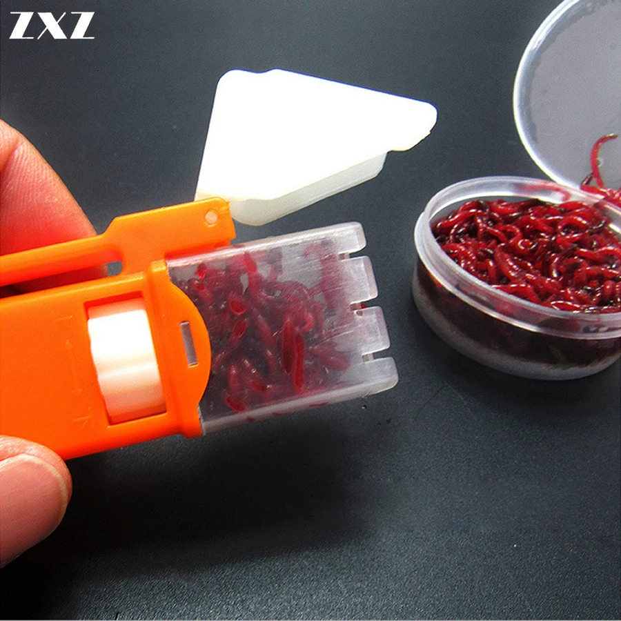 Fishing Auxiliary Tool Automatic Red Worm Quickly Bundled on Bait Hangs Earthworm Bloodworm Clip Rubber Band Apron Carp Pliers